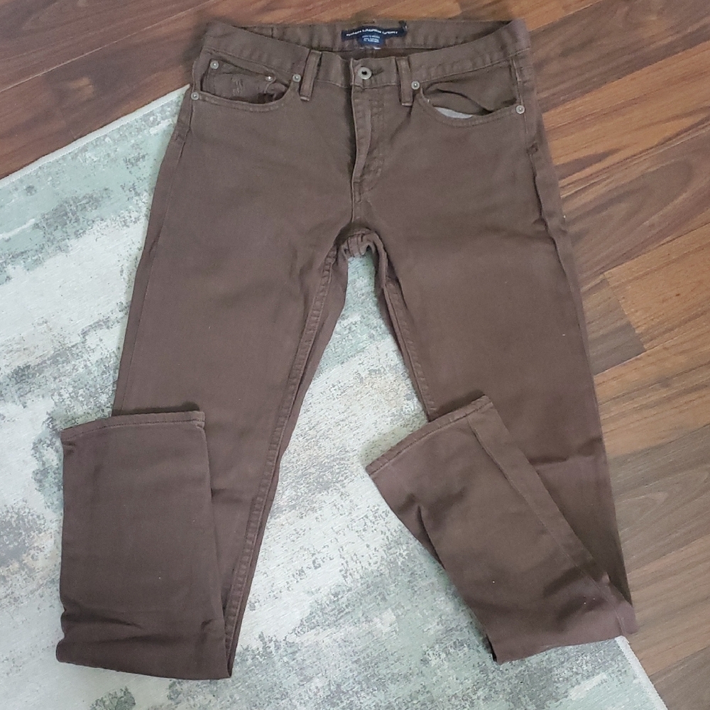 Ralph Lauren Men's Chocolate Brown Straight Jeans